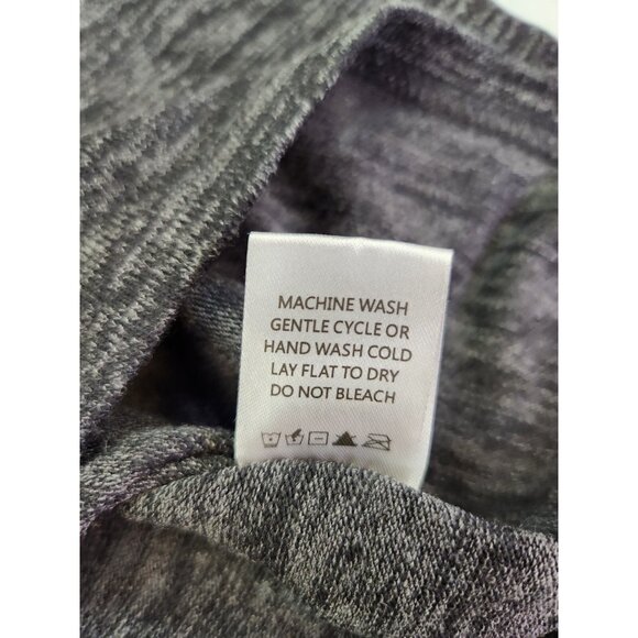 Neesha Sweater Women Medium Gray Heather Hoodie Henley Active Casual Stretch - Picture 7 of 9